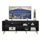 Rack Para Tv 75" Retrô Jazz Multimóveis Mp1017 Preto/natural