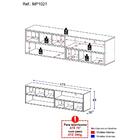 Rack Para Tv 75" Suspenso Com Nichos Jazz Multimóveis Mp1021