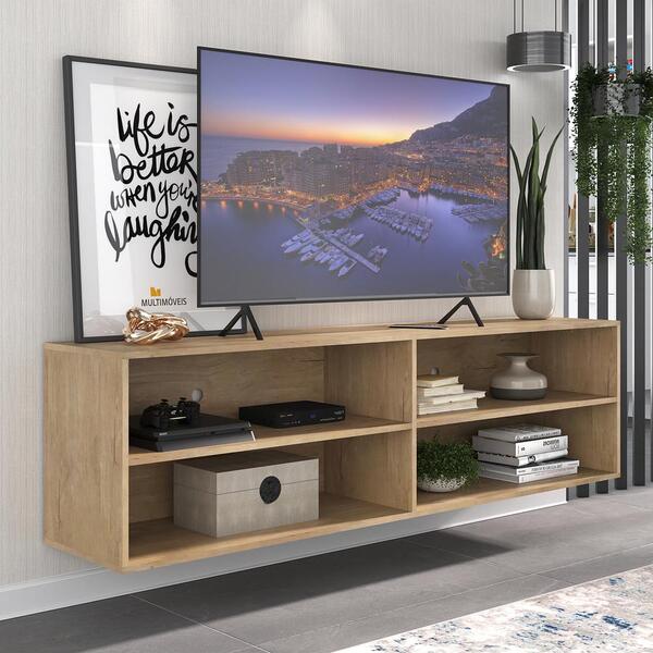 Rack Para Tv 75" Suspenso Jazz Multimóveis Mp1016 Rustic