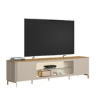 Rack Para Tv 84 Polegadas Com Led Santorini Tauari/off White
