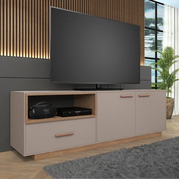 Rack Para Tv 85 Polegadas 200cm Everest Fendi/mel | Leroy Merlin