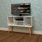 Rack Para Tv  Com Ninchos Noruega Branco - Moveise