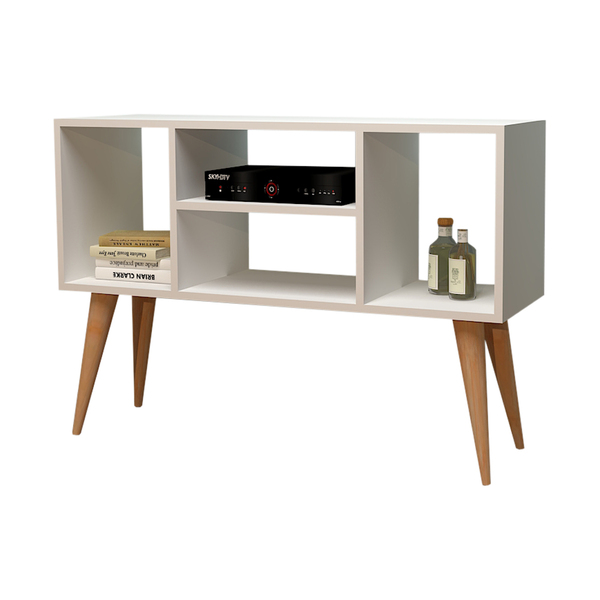 Rack Para Tv  Com Ninchos Noruega Branco - Moveise