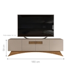 Rack Para Tv Adão 4 Portas Amarula Carvalho