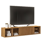Rack Para Tv Alessia Com Porta Frisada Carvalho