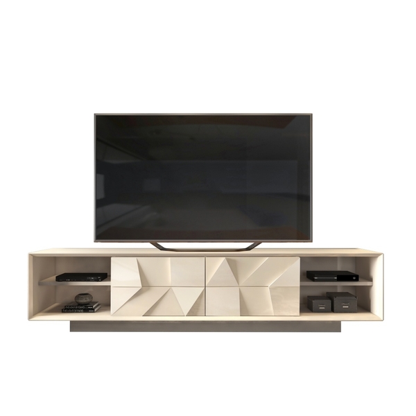 Rack Para Tv Ane Acabamento 3d Creme