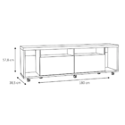 Rack Para Tv Arizona 1.8 Ipê – Móveisaqui