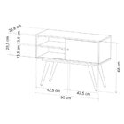 Rack Para Tv Até 32 Polegadas 1 Porta 2 Nichos Retrô 60 Pés E
