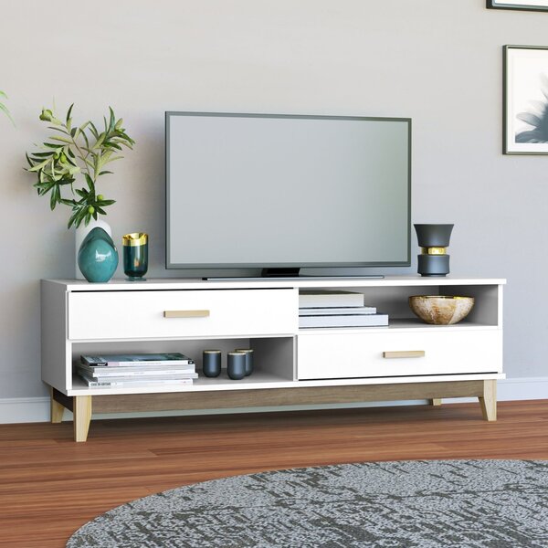 Rack Para Tv Até 40 Polegadas 2 Gaveta Legno Movelbento Branco