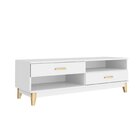 Rack Para Tv Até 40 Polegadas 2 Gaveta Legno Movelbento Branco