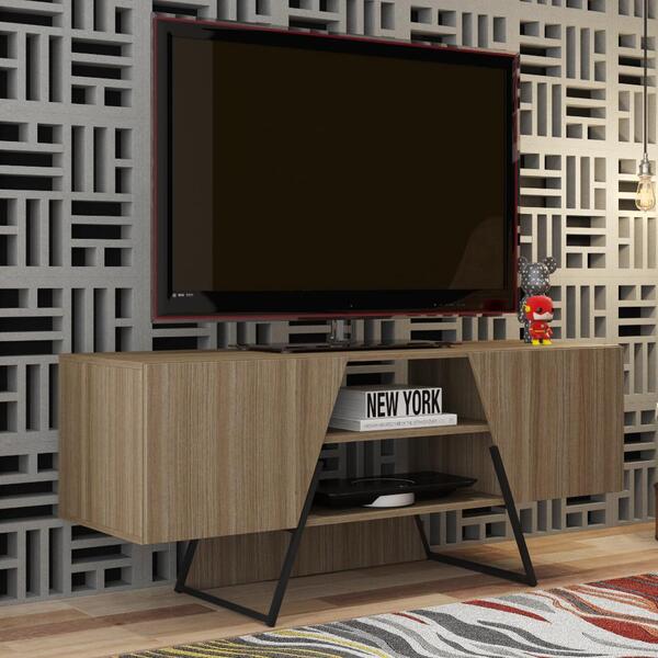 Rack Para Tv Até 42" Brooklyn 2 Portas E Pés Tubular Br 377 -