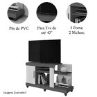 Rack Para Tv Até 42 Polegadas 1 Porta 2 Nichos Aurora Carvalh