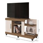 Rack Para Tv Até 42 Polegadas 1 Porta 2 Nichos Aurora Carvalh