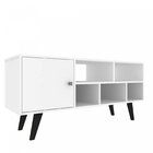 Rack Para Tv Até 42 Polegadas 1 Porta Hecol Móveis Branco Tx