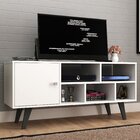 Rack Para Tv Até 42 Polegadas 1 Porta Hecol Móveis Branco Tx