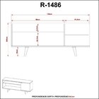 Rack Para Tv Até 42 Polegadas 1 Porta R1486 Amêndoa/mármore L