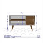 Rack Para Tv Até 42 Polegadas 1 Porta Retrô Jade  Off White/c