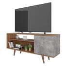 Rack Para Tv Até 42 Polegadas 1 Portas R1486 Amêndoa/concreto