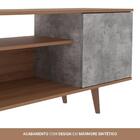 Rack Para Tv Até 42 Polegadas 1 Portas R1486 Amêndoa/concreto