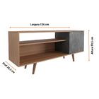 Rack Para Tv Até 42 Polegadas 1 Portas R1486 Amêndoa/mármore