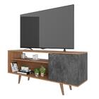 Rack Para Tv Até 42 Polegadas 1 Portas R1486 Amêndoa/mármore