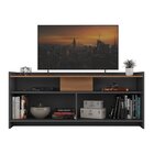 Rack Para Tv Até 42 Polegadas 2 Portas 2 Nichos Grafite/nogal