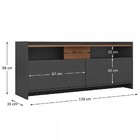 Rack Para Tv Até 42 Polegadas 2 Portas Grafite/nogal - Hecol