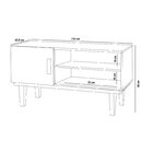 Rack Para Tv Até 42 Polegadas Denver Preto/naturale