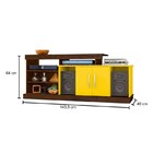 Rack Para Tv Até 42 Polegadas Nice Cedro/amarelo - Móveis Leão
