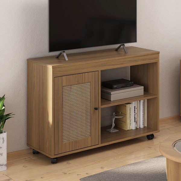 Rack Para Tv Até 42 Polegadas Rio 1 Porta Carvalho - Pnr Móve