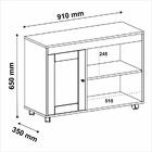 Rack Para Tv Até 42" Sampa Carvalho Artely