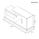 Rack Para Tv Até 43" Lottus Notável - Carvalho/preto