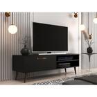 Rack Para Tv Até 43 Polegadas Miami 1 Porta 1 Prateleira Pret