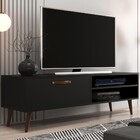 Rack Para Tv Até 43 Polegadas Miami 1 Porta 1 Prateleira Pret