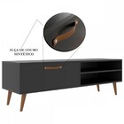 Rack Para Tv Até 43 Polegadas Miami 1 Porta 1 Prateleira Pret