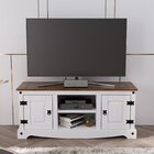 Rack Para Tv Até 46 Polegadas Em Madeira Maciça 2 Portas Bran