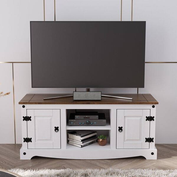 Rack Para Tv Até 46 Polegadas Em Madeira Maciça 2 Portas Bran