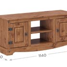 Rack Para Tv Até 46 Polegadas Em Madeira Maciça 2 Portas Cera