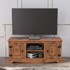 Rack Para Tv Até 46 Polegadas Em Madeira Maciça 2 Portas Cera