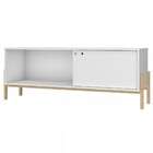 Rack Para Tv Até 48 Polegadas 1 Porta De Correr Branco/pinus