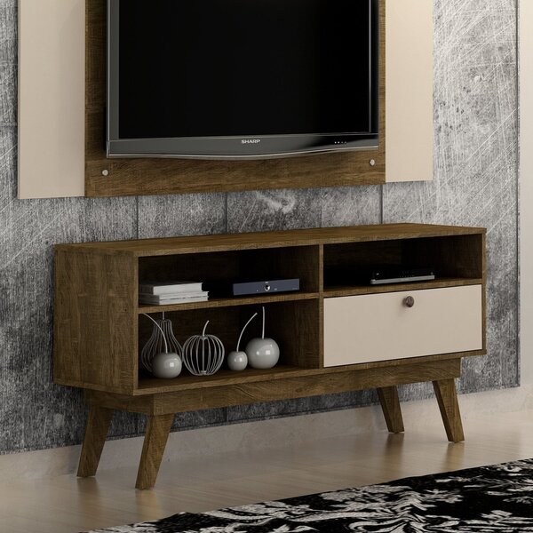 Rack Para Tv Até 50 Polegadas 1 Porta Houston Valdemóveis Ipê