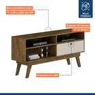 Rack Para Tv Até 50 Polegadas 1 Porta Houston Valdemóveis Ipê