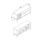 Rack Para Tv Até 50 Polegadas 1 Porta Linha Riscado Mel / Pet