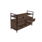 Rack Para Tv Até 50 Polegadas 2 Gavetas 3 Nichos Alfa  Preto/