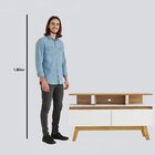 Rack Para Tv Até 50 Polegadas 2 Portas 2 Prateleiras Pés Em M