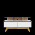 Rack Para Tv Até 50 Polegadas 2 Portas 2 Prateleiras Pés Em M