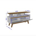 Rack Para Tv Até 50 Polegadas 2 Portas 2 Prateleiras Pés Em M