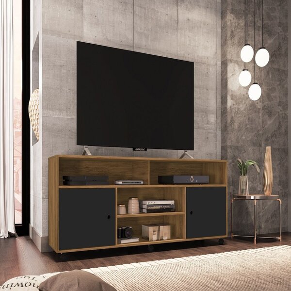 Rack Para Tv Até 50 Polegadas 2 Portas 4 Nichos 160cm Reno Es