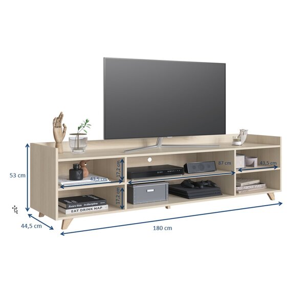 Rack Para Tv Até 50 Polegadas 2 Portas Com Nichos  Nature