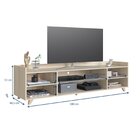 Rack Para Tv Até 50 Polegadas 2 Portas Com Nichos  Nature/ver